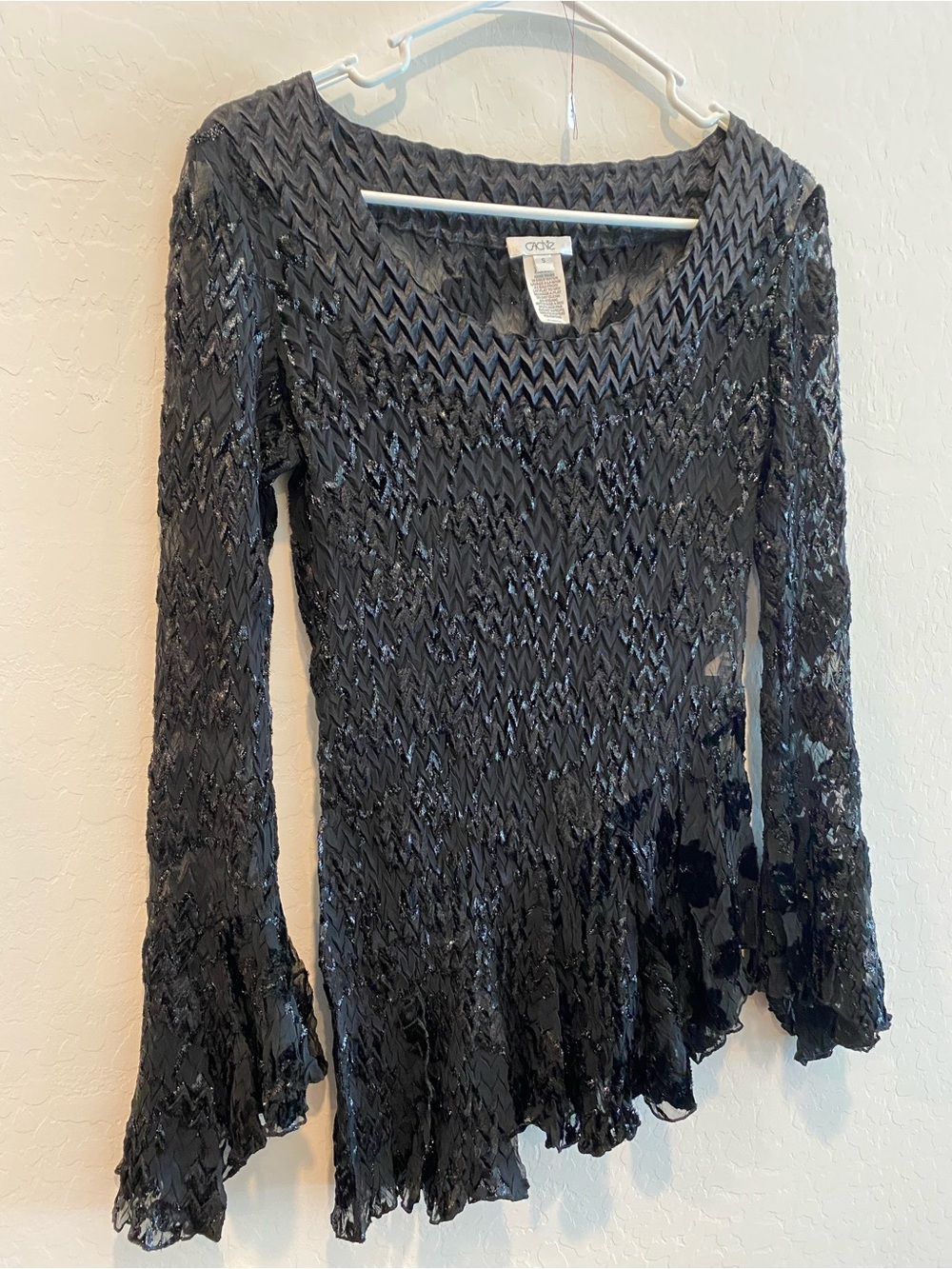 Cache Long Sleeve Asymmetrical Top - Picture 2 of 7